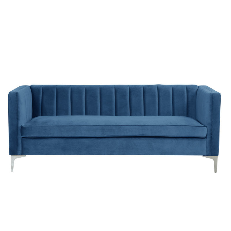 Velvet Flared Arm Sofa