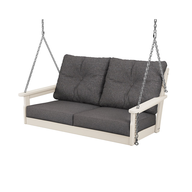 Black Frame/Gray Mist Cushion Vineyard Deep Seating Swing