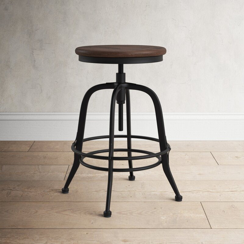 Whalen Solid Wood Adjustable Height Counter Stool