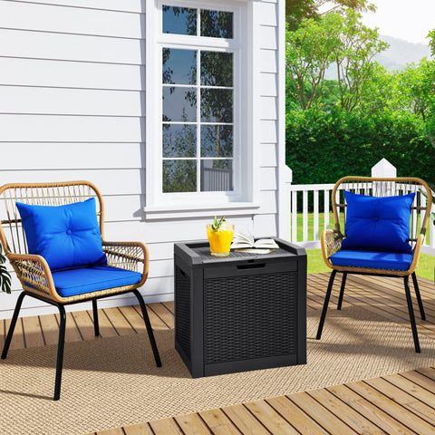YITAHOME 32 Gallons Gallon Water Resistant Resin Lockable Deck Box
