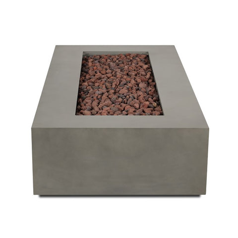 Cardona 70" Mist Grey Rectangle Propane Fire Table with Natural Gas Conversion Kit