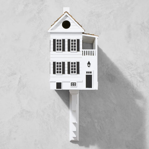 Charleston Battery Birdhouse with Bracket in White