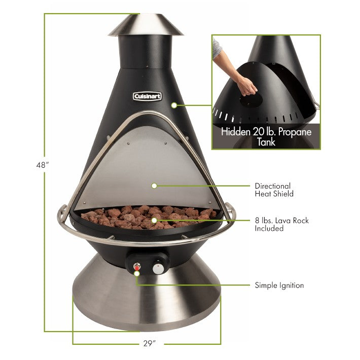 Cuisinart Chimenea Style Propane Fire Pit